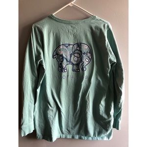 IVORY ELLA Teal Long Sleeve Tee